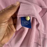 Apt. 9 APT.‎ 9 Pink Metallic Striped Crepe Chiffon High Low Long Sleeve Women's Top M Photo 3