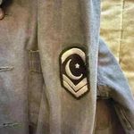 Knot Sisters  Denim long sleeve shirt/  Jacket Women's Medium with patches Gypsy Photo 3