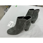 Womans Chelsea Crew Black Label Tatiana Ankle 6.5/7 Gray Side Zip Block Heel Size undefined Photo 2