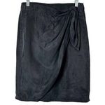 J.Crew Women's Knot Side Lined Asymmetrical Hem Wrap Mini Skirt Black Size 0 Photo 0
