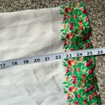 Charming Charlie 🦋  White Floral T-Shirt Blouse Large Photo 3