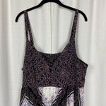 Torrid  Brown&Pink Boho Scarf Print Challis Handkerchief Hem Midi Dress Sz.2 Photo 4