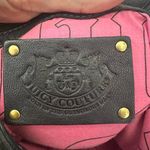 Juicy Couture Black Leather Tote RARE Vintage ๐ Y2K Photo 4