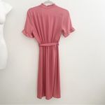 Monteau  Dusty Rose Midi Dress with Button Detail Photo 5