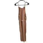 Splendid Collection Peach & Beige Sleeveless Drawstring Maxi Sundress Dress S Photo 1