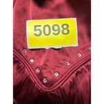 Unique Vintage  Burgundy Satin Western Style Tie Front Blouse Shirt XL Photo 10