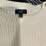 Talbots Cute creamy short sleeve button shoulder shaker sweater  boho classic Photo 5