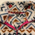 Eddie Bauer  1/4 Zip Up Collared Fleece Pull Over Size Large Aztec Southwest Photo 2