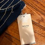 Blashe NWT VIRAL SEXY Blue Denim Fringe Rhinestone Jeweled Sleeveless Bodysuit M Size M Photo 10