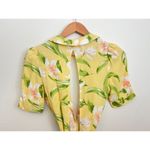 Reformation  Calais Wrap Mini Dress Hawaiian Floral S Beach Coastal Coconut Girl Photo 7