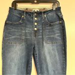 Frye  and Co Women's High Rise Raw Hem Button Fly Boot‎ Cut Jeans Size 10 Photo 2