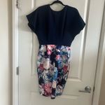 Paper Dolls  London Size 6 Blue Floral Knee Length Dress Dolman Sleeve Photo 9