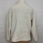 PINK - Victoria's Secret Victoria’s Secret PINK White Sherpa Quarter-Zip Sweatshirt small sweater Photo 2