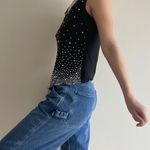 Roz & Ali Black Embellished Tank Top Photo 3
