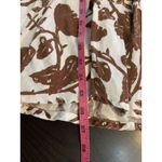 Gap Vtg Linen Skirt Womens 12 Brown Ruffle Coastal Floral Preppy Office Midi Photo 8