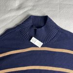 Gap Women's Tall Cotton Stripe Mock Neck Sweater Long Sleeve Sz Large TALL NWT Photo 2