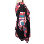 Trina Turk  Yucateca Tunic Swim Cover Dress Size S Black Red Multi Short Caftan Photo 5