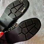 ZARA  Leather Lug Sole Pearl Accented‎ Chelsea Ankle Boots Photo 5