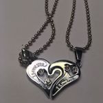 Romantic Cute I LOVE YOU Heart Pendant Necklace Silver Photo 6