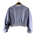 ALIETTE Nicole Blue Faux Leather Cropped Jacket Size XL Photo 7