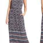 Athleta  Island Life Maxi Dress XXS Multicolor Boho Pockets Built-in Bra Slit Photo 0