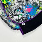 OP Ocean Pacific  Vintage Y2K Black White Neon Tattoo Grunge Print Mini Shorts L Photo 2