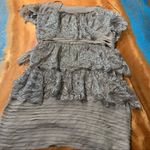 J.Crew  Silk and lace tiered mini dress straps tiered metallic gold nude Photo 6