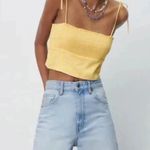 ZARA NWT  Yellow Dot Crop Top Sz S Photo 0