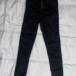 Topshop W25L30 Belted Black Zipper Skinny Jeans Jeggings Ankle Crop Photo 1