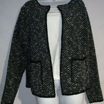 Cocogio Cardigan Sweater Jacket Womens Size L Black Gray Wool Open Front Italy Size L Photo 0