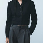 ZARA NWT Tailored Cropped Blazer Photo 0