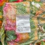 Cynthia Rowley Linen Blend Multicolor Tropical Wide Leg Jumpsuit Medium M Photo 6