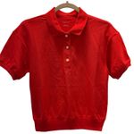Everlane  Red Organic Cotton Polo XS or S Preppy 90s Classic Uniform Essential Photo 0