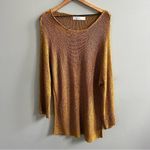 Free People Beach Naomi Tunic Sweater Swim Cover Up Mustard Yellow Gold Medium Photo 1