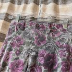 Hue  Gray And Purple Floral Jeggings Size‎ Small Photo 3