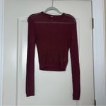 Free People Free‎ People H2O Crew Neck Pullover Top in Garnet Size XS Photo 1