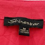 Shinestar  Coral Pink Tiered Puff Sleeves Summer Mini Dress Size M Photo 7