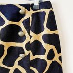 CAMBRIDGE DRY GOODS | Velour Giraffe Print Mini Skirt Sz 6 Brown Photo 1