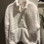 Target White Sherpa Quarter-Zip Pullover – Wondershop (Men’s M, Fits Like Unisex)  Photo 0