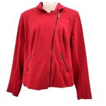 Lane Bryant  Moto Jacket Womens Size 20 Red Ponte Short Asymmetrical Zip Stretch Photo 1