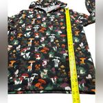 LA Soul Mushroom Garden Print Hoodie Womens Size Large Front Pocket Cotton Blend Black Photo 10