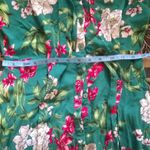 Bershka Kelly green floral tie front shirt dress Photo 6