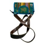 Handcrafted
Jawaja Leather Bag with Cloth Woven Patch Blue Photo 4