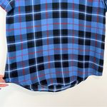 Equipment  Femme Kurt Plaid Riley Silk‎ Tee Blue Size XS Photo 4