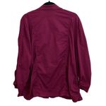 XCVI π· Lightweight Ruched Cotton Utility/Safari Jacket/Blazer Burgundy 3X Photo 7