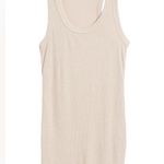 Treasure & Bond Nordstrom Ribbed Racerback Tank in Beige Oatmeal Medium Heather Photo 5