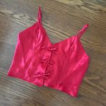 Frederick's of Hollywood Coquette Silky Cropped Camisole with Boys Adjustable Straps Size Medium Feminine Photo 1