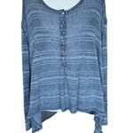 We The Free Slinky Hacci Striped Oversized Henley Photo 1