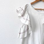 See By Chloe  Ruffled Tunic Shirt Dress in White Photo 3