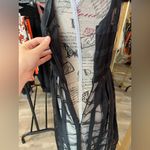 Cynthia Steffe  Black Sheer Striped Midi Dress Photo 3